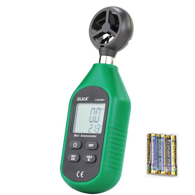 LAOA Digital Anemometer Handheld airometer Wind Speed Measuring wind-gauge: Have Battery