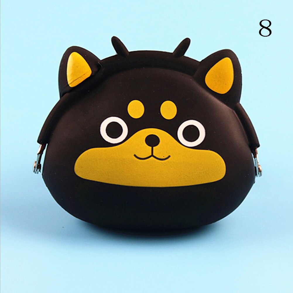 Coin Purse Mini Silicone Animal Small Coin Purse Lady Key Bag Purse Children Prize Package Bluetooth earphone bags: 8