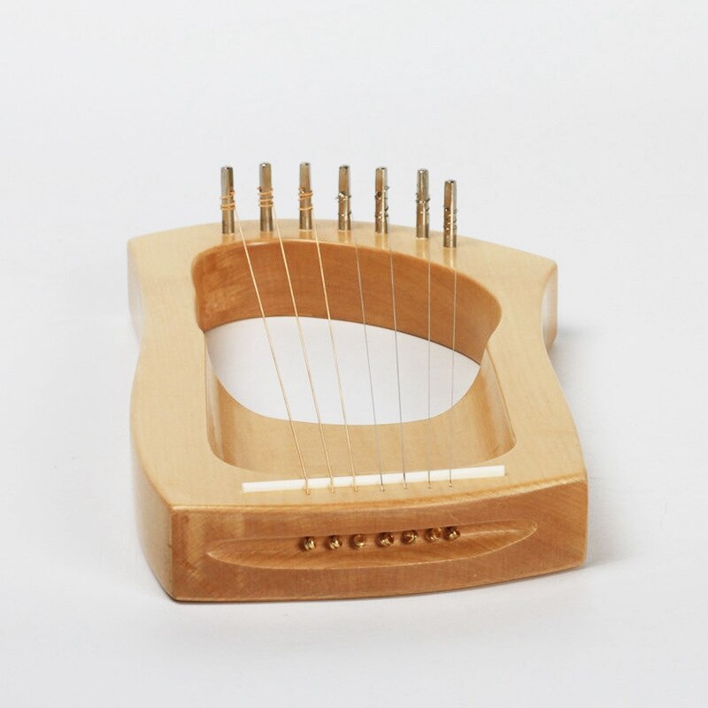7- strengs tre lyre harpe metall solid tre strengeinstrument orkestermusikkinstrument harpe