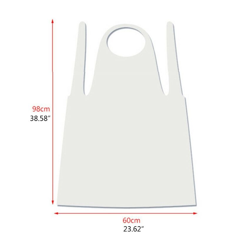 100 stuks wegwerp plastic schorten waterdicht polyethyleen schilderschort gereedschap