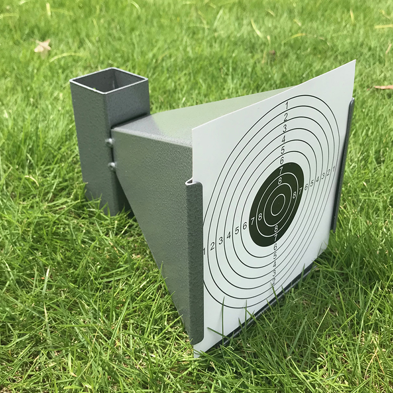 Grey Metal Pellet Trap Funnel-shape with 20 Counts Paper Targets Small 5.50 inch 14 cm