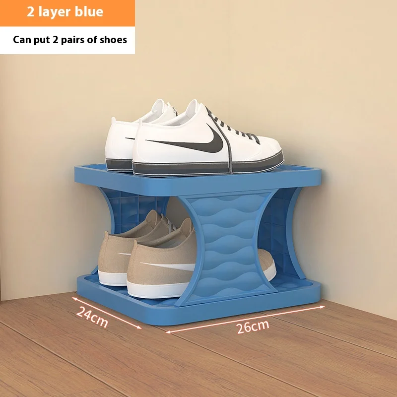 Schuhregal, Schuh-Organizer mit mehrschichtigem farbigem Schrank, Schuhregale, einfaches Schuhregal, abnehmbare Schuhregale für Schlafzimmer: grüNe farbe