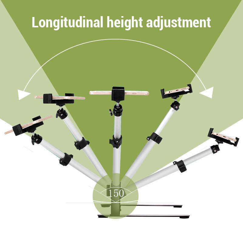 Regolabile desktop di tiro Del Telefono Basamento Della Staffa impostato mini Monopiede + clip di Telefono foto studio Del Basamento kit per Spettacolo Dal Vivo di Ripresa video