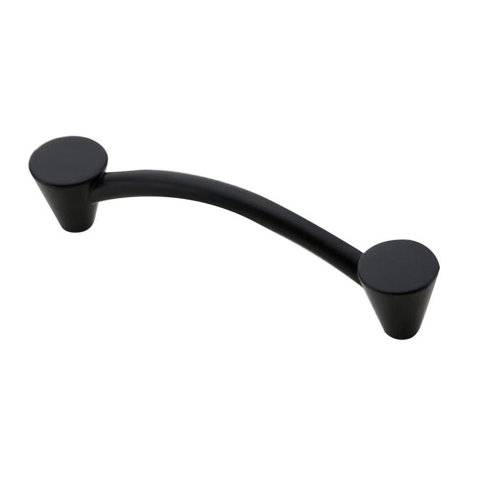 Euro-style Zinc Alloy Matte Black Cabinet Drawer Door Handle Kitchen/Bathroom/Wardrobe Knob Door Hardware Black Door Handles: 6054 / Hole spacing  96mm