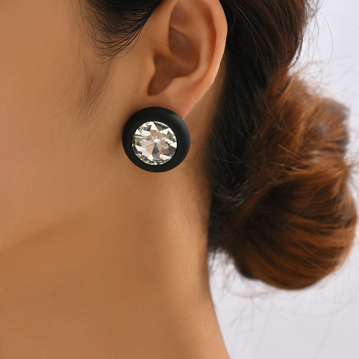 Strass oorbellen voor vrouwen vierkante oorknopjes pendientes 2023 trend geometrische kantoor feestcadeau mode-sieraden: Roze