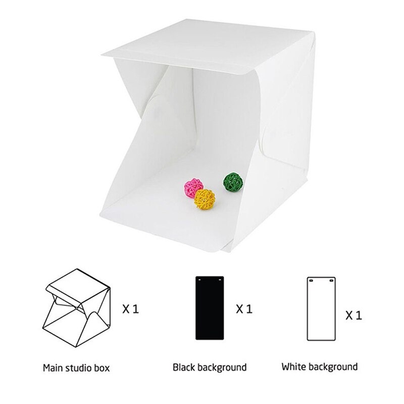 LED Photo Booth Shooting Box Folding boxes Portable Lightbox Studio Take Pictures Small Photography Studio