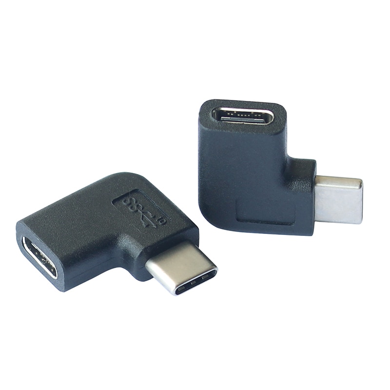 USB-C Elbow Adapter Female to Male Type-C Cable angled Adapter USB-C Plug Connector