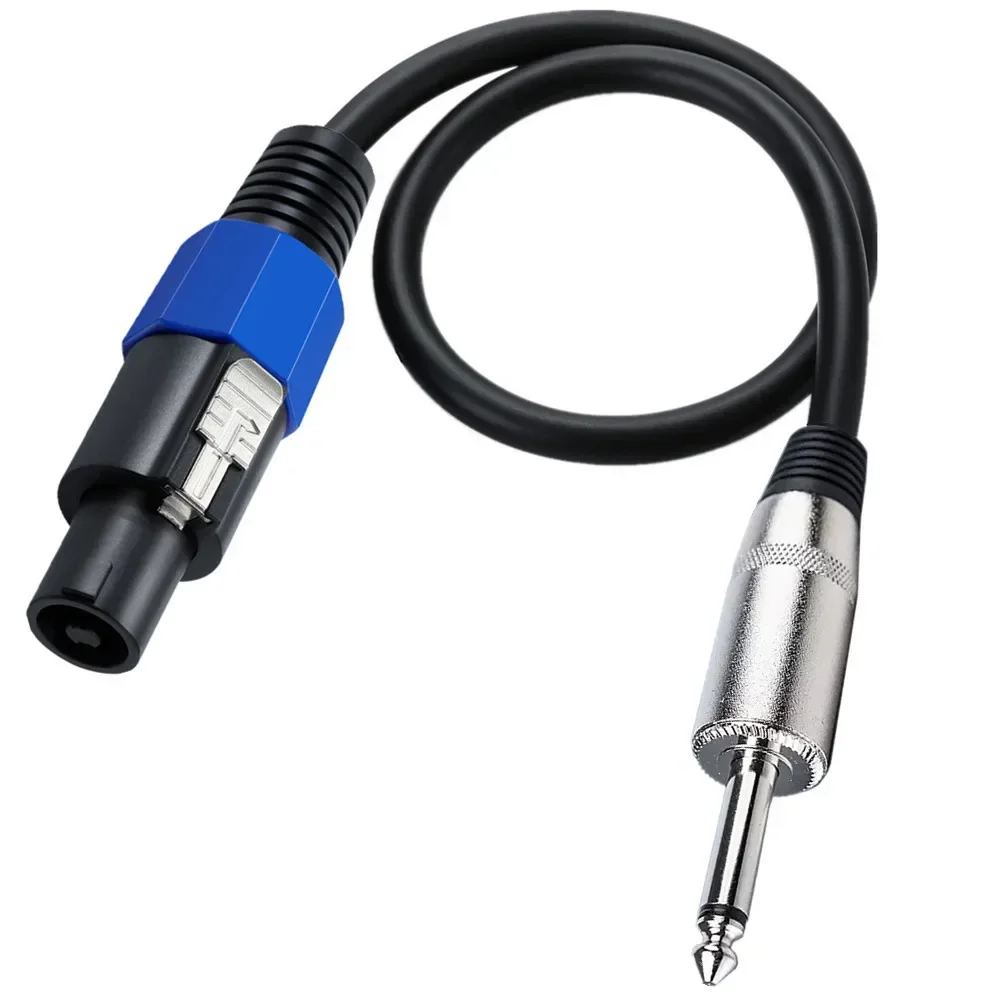 6.35mm to Speaker Cable Speakon Male Connector To 6.35 6.5mm 1/4" Male TS Speaker Cable Speakon Jack To 6.35 Plug Cord 0.5m-30m