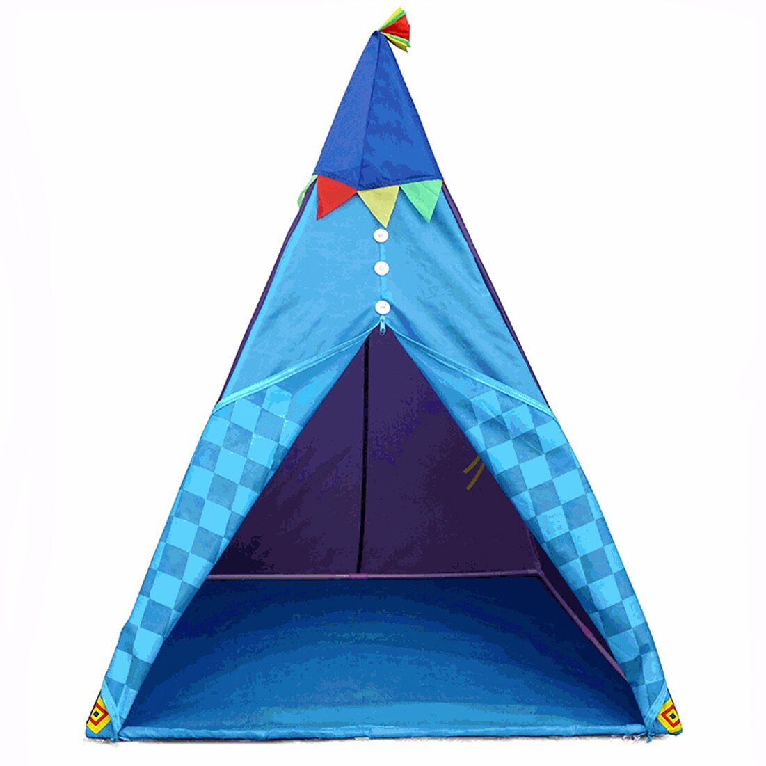 Princess Teepee Tent Indian Play House Indoor Outdoor Play Tent For Girls And Boys Play Role Play Game: Blue sky