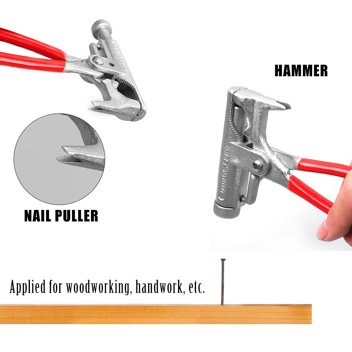 10- in -1 hamerzaktang multifunctioneel gereedschap met timmermanshamer schroevendraaier spijkertang/trekker pijpsleutel draadknipper