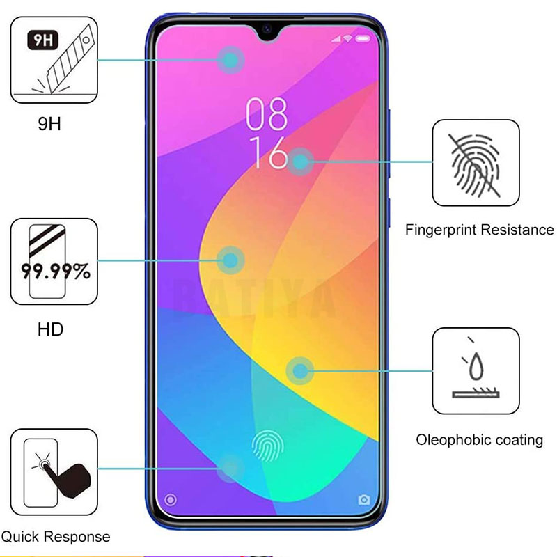 Protecteur d&#39;écran, 3 pièces, couverture complète en verre trempé pour Xiaomi Mi 9 SE 9T 8 10 Lite A2 A1 Pocophone F1 MAX 3 2