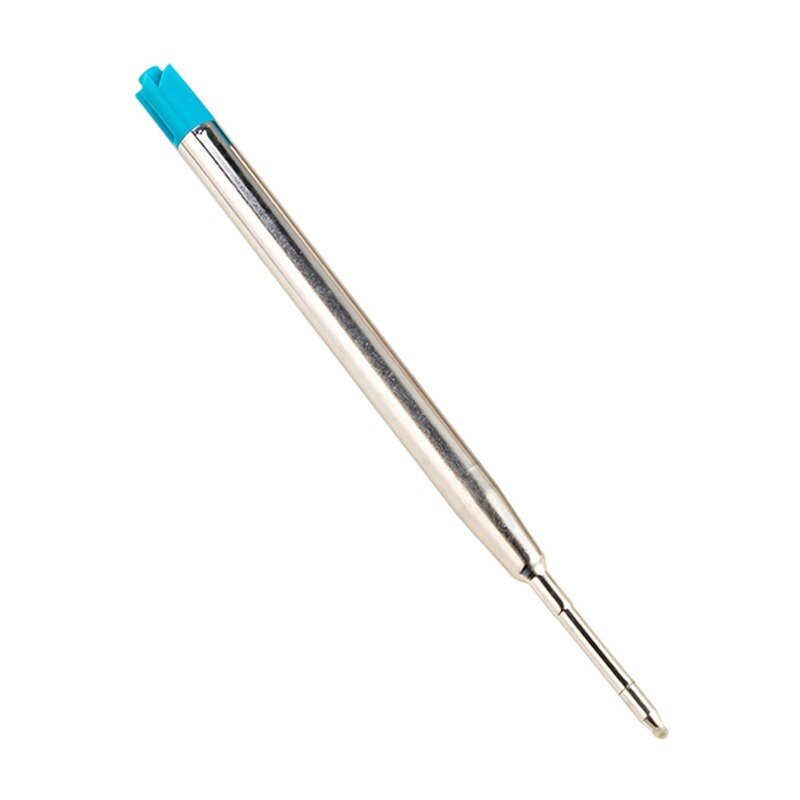 10 stk/parti metal kuglepen refills blå &amp; sort blæk medium rullekuglepenne refill skole kontorpapir forsyninger