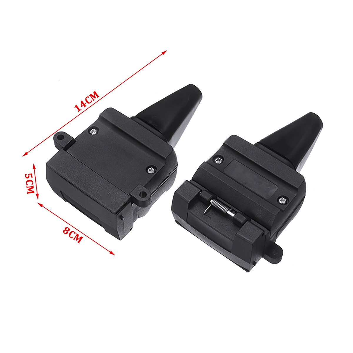 2pcs 12 Pin Flat Trailer Socket Plug 12V Female &amp; Male Connector for Boat Caravan Camper Trailer Connector Adapter Socket Plug