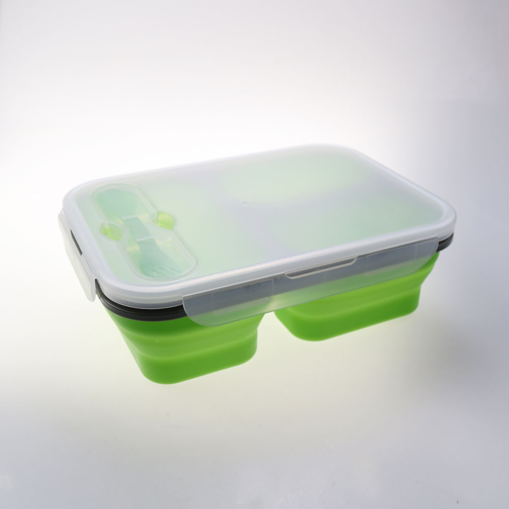Silicone world 1300ml Silicone Collapsible Portable Lunch Box Large Capacity Bowl Lunch Bento Box Folding Lunchbox Eco-Friendly: black