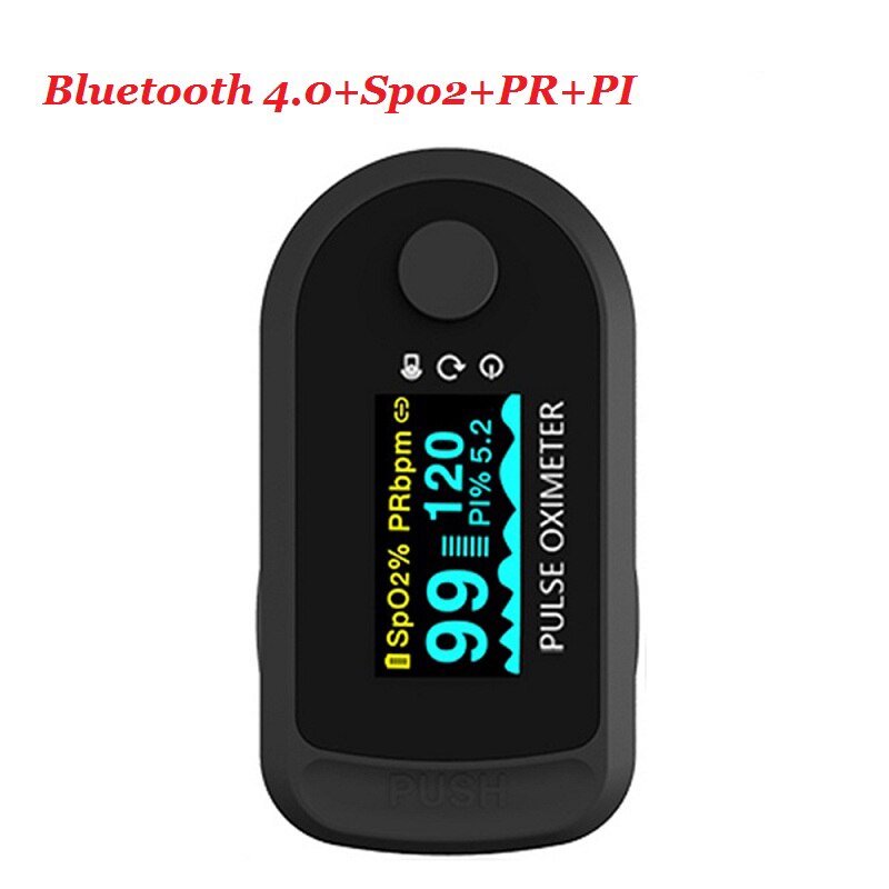 Bluetooth APP oxímetro de pulso de SPO2 PR PI RR Monitor pantalla OLED oxímetro de oximetro de dedo Spo2 PR PI soporte de monitor Android iOS