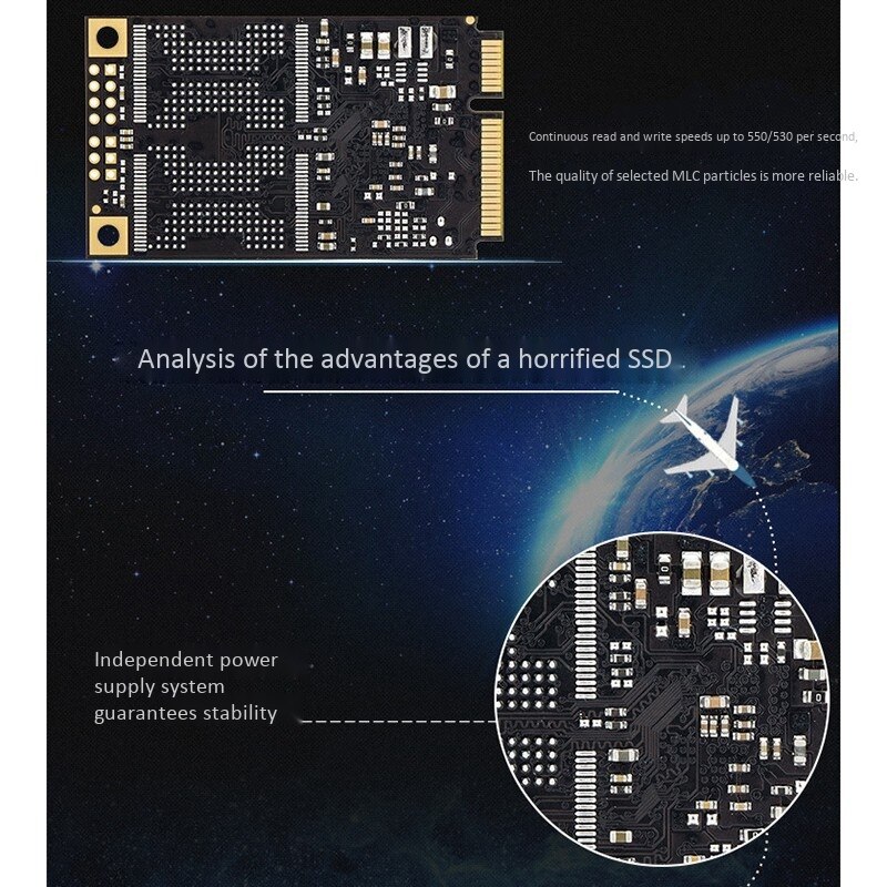 JingHai 32G SSD 1.8-Inch MSATA Built-In Solid State Drive, Suitable for Desktop/Notebook General Hard Drives
