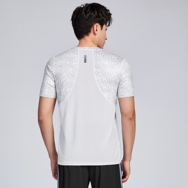 Maglietta da uomo ad asciugatura rapida Running Yoga traspirante manica corta stampa moda allenamento elastico Top casual sport palestra camicia da basket