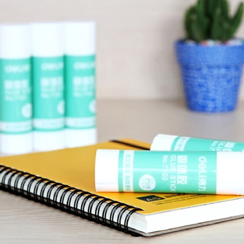 Deli, papelería escolar y de oficina, viscosidad, buen deslizamiento, secado, adhesivo de papel Deli 9G, pegamento sólido PVA para suministros de cola escolar