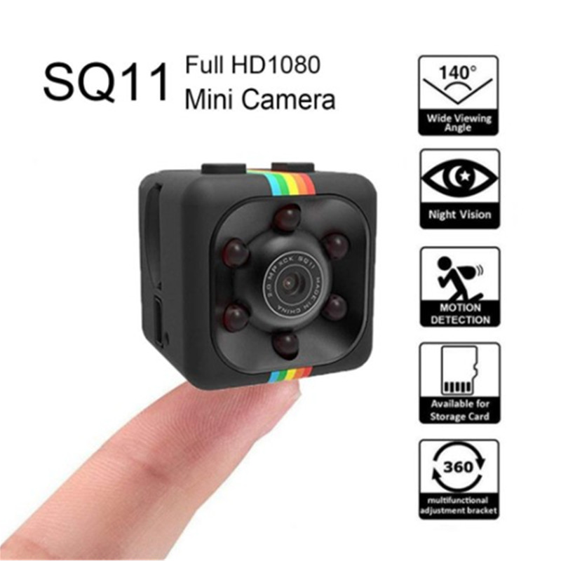 Mini kamera  hd 1080p sensor nattesyn videokamera bevægelse dvr mikro kamera sport dv video lille kamera cam  sq11
