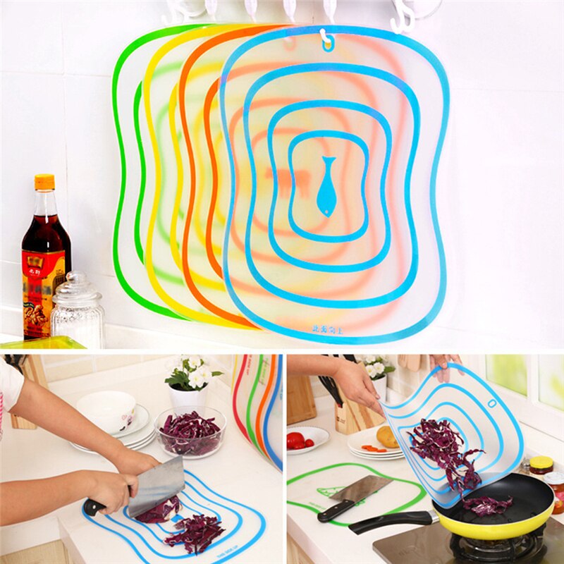 Kitchen Stuff Chopping Block Frosted Antibacteria Plastic Kitchen Folding Chopping Board Fruit Vegetable Meat Cutting Boards