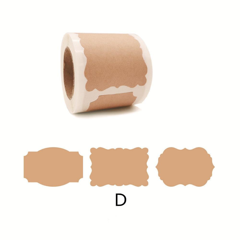 Kraft Paper Name Sticker Glass Bottle Sticker Label Sealing Sticker Kitchen Classification Sticker Slogan Paper 150Pcs: D