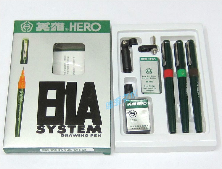 Hero pennen set 81A-7 pen inkt naald tekening pen haak lijn tekening 030609 set