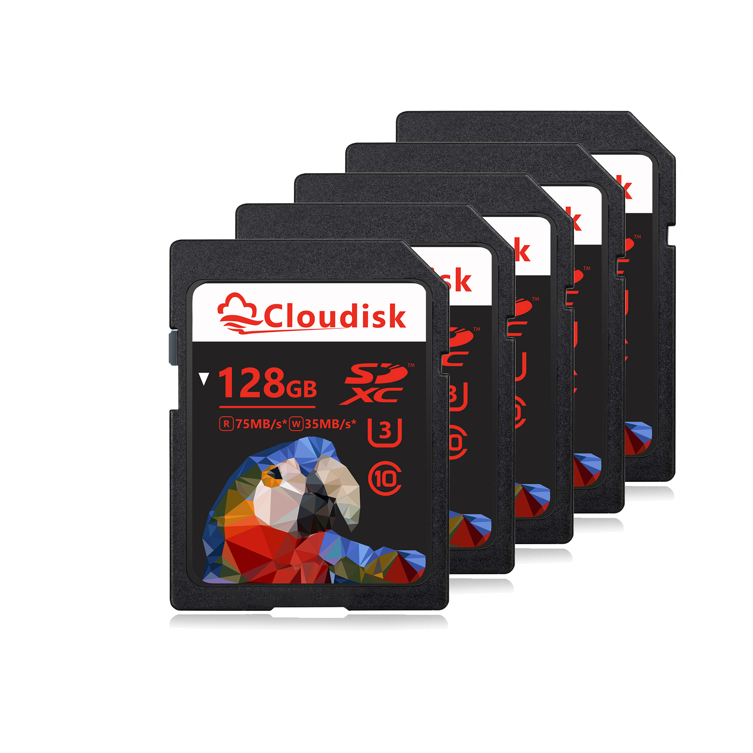 Cloudisk 5 stücke SD Karte 128GB 64GB SDXC U3 V30 Flash Speicher Karte 32GB 16GB 8GB 4GB SDHC Class10 Für Kamera DV SLR