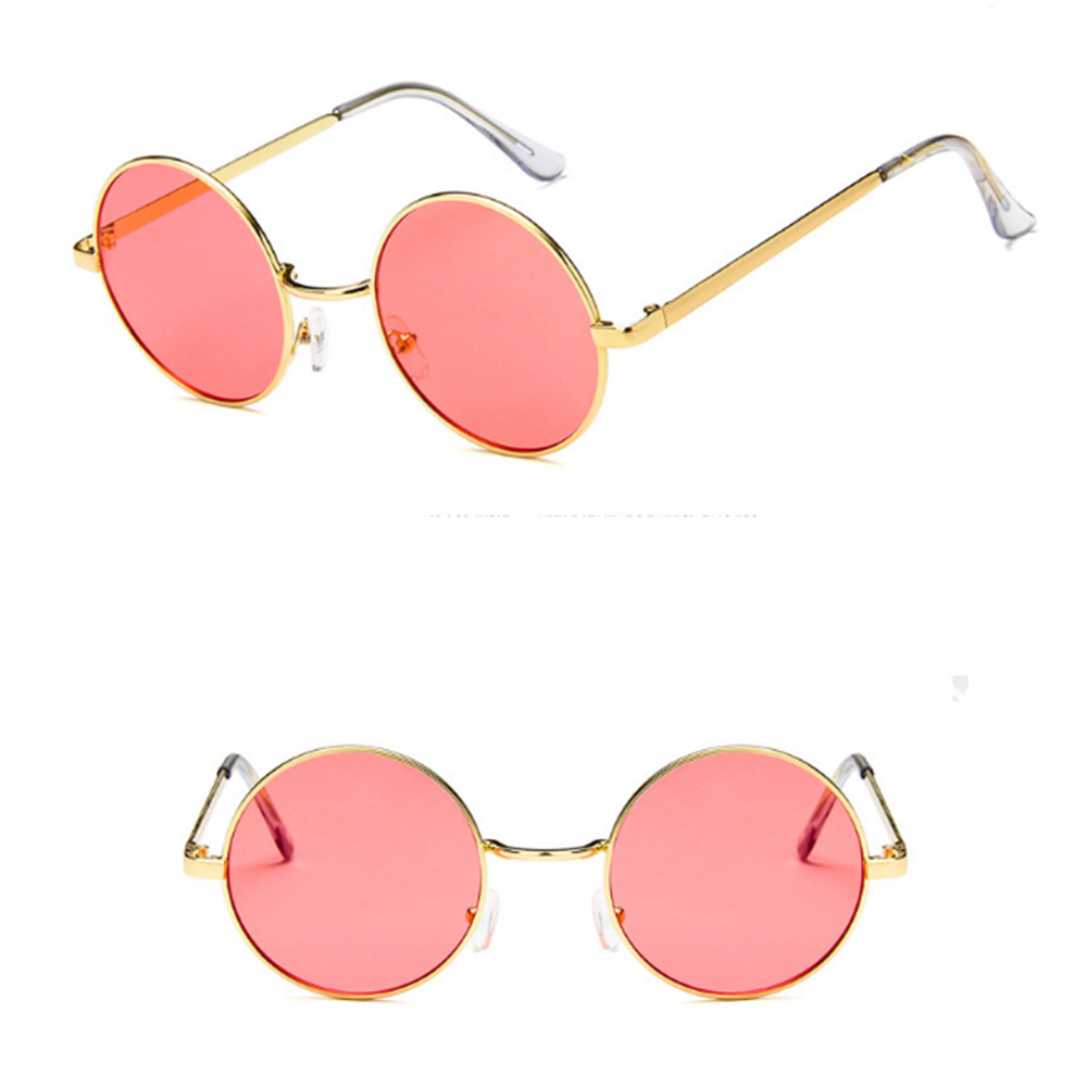 1PCS Small Round Sunglasses Women Famous Brand Vintage Sun Glasses Female Retro Personality Metal Eyewear Style: 5