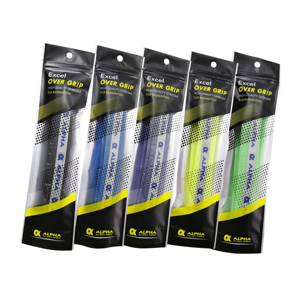Alpha 5 st/lot tennis overgrip 0.7mm eva grips viscousper svettband perforerat andas bekvämt badmintongrepp tg -170: Slumpmässig