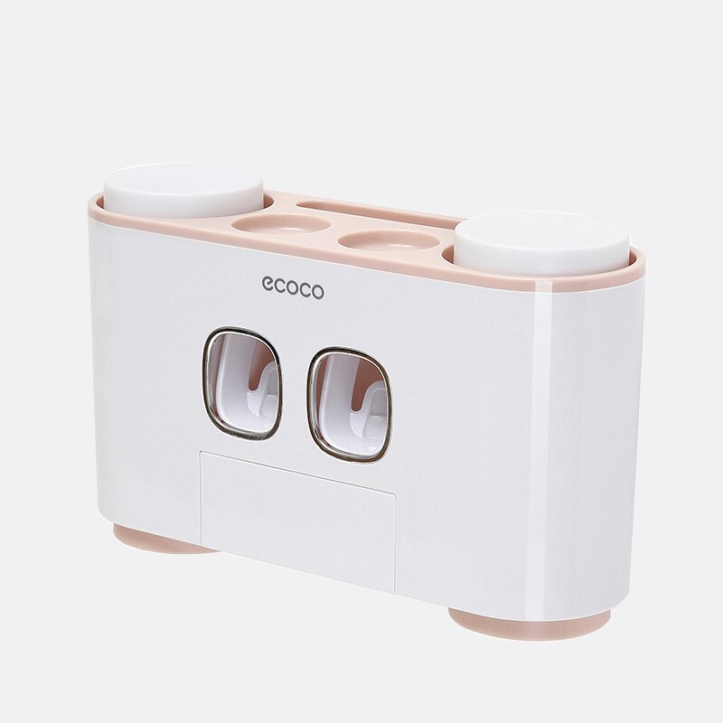 Automatic Toothpaste Dispenser 4 Toothbrush Holders Bathroom Toilet Wall-mounted Toothbrush Storage Toothpaste Squeezer: 5