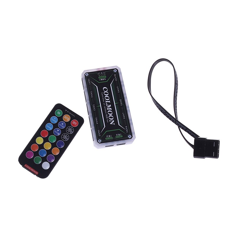 12cm LED Lamp ABS Remote Control Computer Case Fan Home Low Noise Controller PC Cooling Chassis Universal RGB Adjust Accessories
