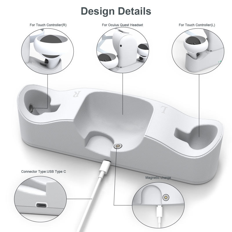 VR Headset Charger Station, VR Draadloos Opladen Dock Stand Gamepad VR Headset Charger Station, VR Draadloos Opladen Dock Stand Gamepad