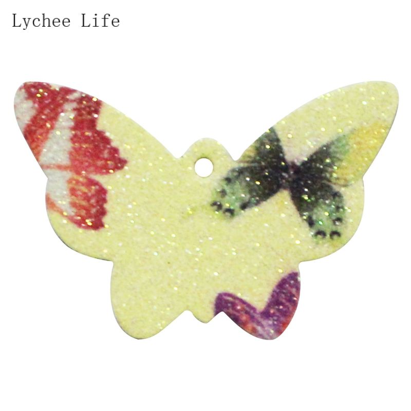 Lychee Leven 10 Stks/partij Vlinder Lederen Pads Handgemaakte Diy Oorbellen Oorsteker Sieraden Materiaal Leer Maken Accessoires: 10