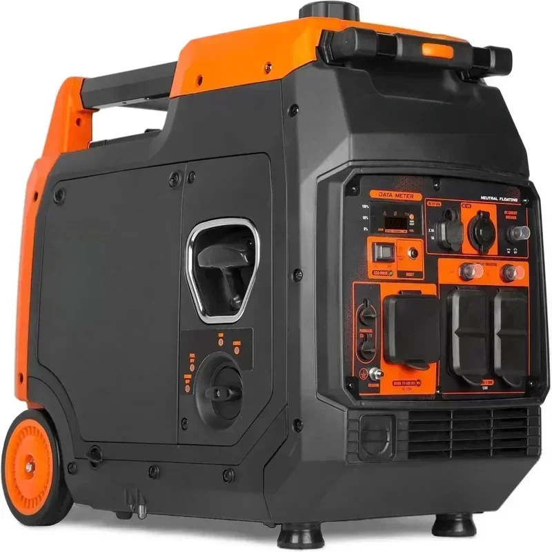 El generador inversor portátil de 4800 vatios produce energía limpia, previene daños, electrónica sensible, tanque ultraeficiente de 1,9 galones: Default Title