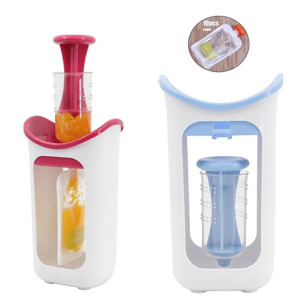 Fruit Squeeze Station Baby Verse Vruchtensap Voedsel Maker Pouch Puree Knijper Sap Dispenser Babyvoeding Knijper