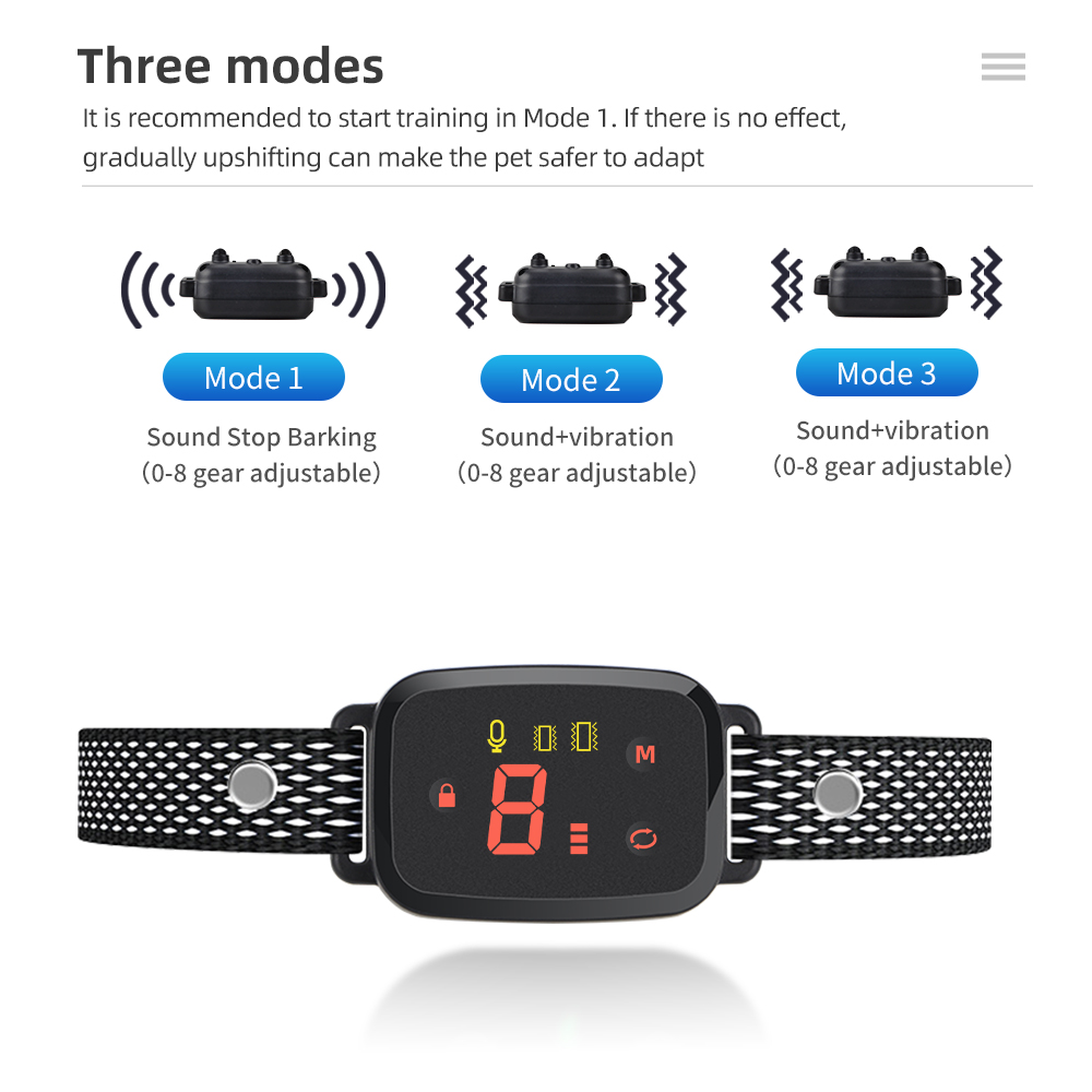 Automatisches Anti-Bark-Hunde halsband kosten pflichtig Keine Fernbedienung erforderlich Ultraschall-Vibrations stopp bellen Gerät Trainings halsband