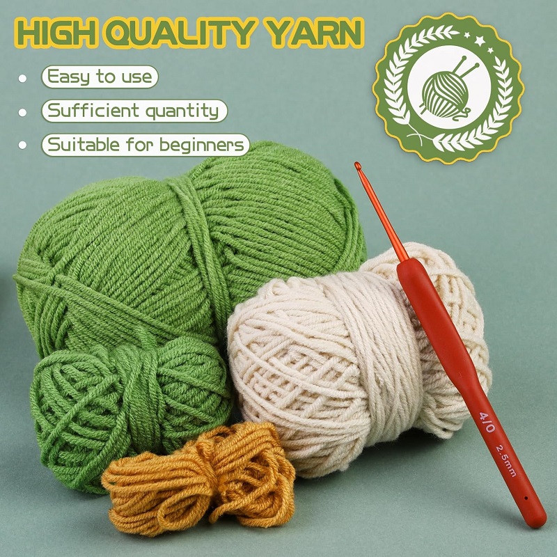 Buddur pendurado vasos de plantas crochê tricô kit com fio de algodão instruções para iniciante diy material não-acabado