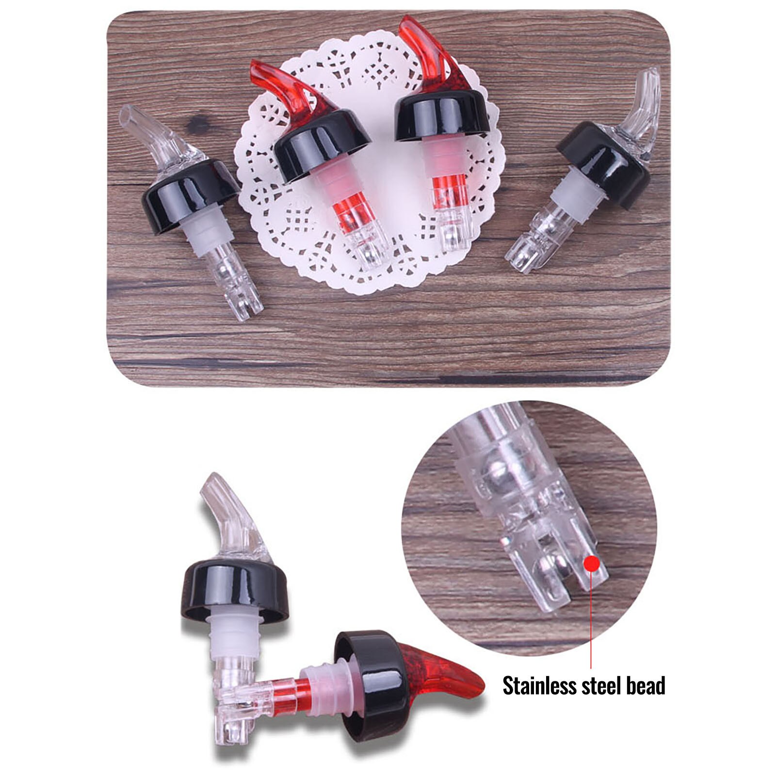 3pcs Plastic Spirit Measure Measuring Pourer Drink Bottle Bar Wine Liquor Dispenser Measure Flow Pourer Liquor Spirit Dispenser