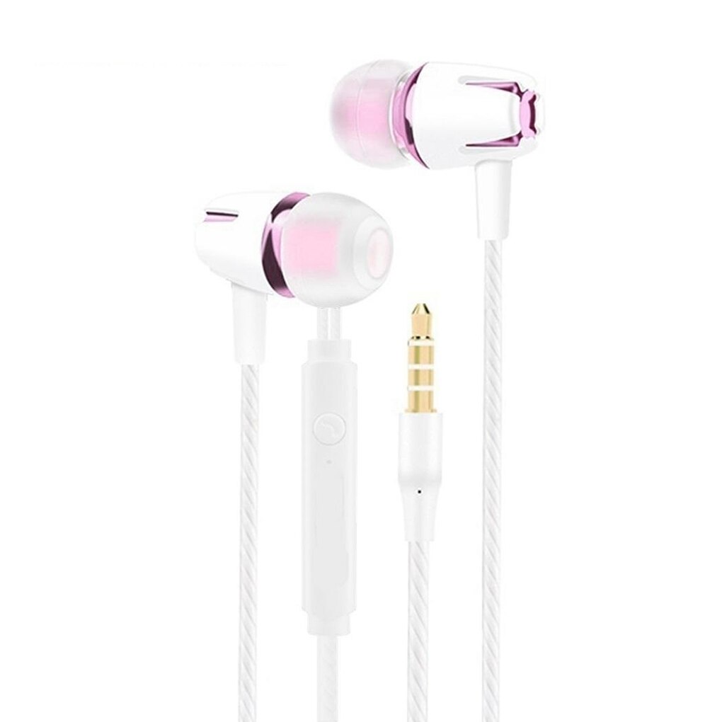 3.5mm jack kablede hodetelefoner hd klar stereo ergonomisk ørepluggkabelkontroll ørepropper med mikrofon til smarttelefon-pc: 02