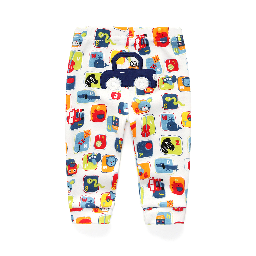 Baby Kleding Kinderen Broek 6-24 Maanden 3 Stks/partij Cartoon Print Katoen Unisex Roupas De Bebe baby Broek