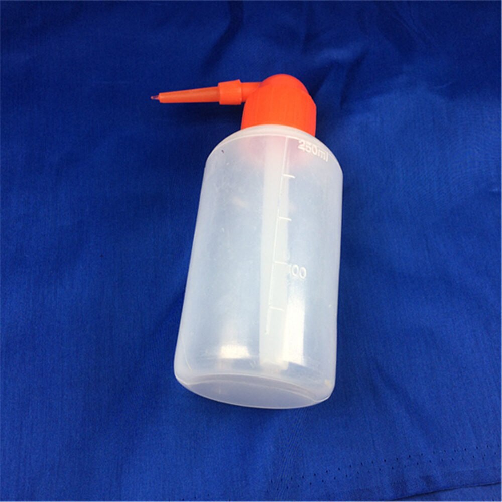 Bouteilles de lavage en plastique 250ml, 5 pièces, avec tête rouge d'étalonnage