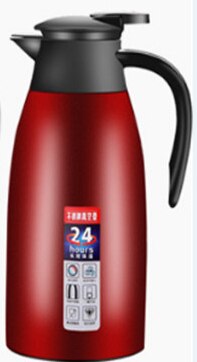 304 termokande i rustfrit stål 2l dobbelt vakuum kaffe te koldt vand beholder isoleret kolbe holde varm 24 timer: 4