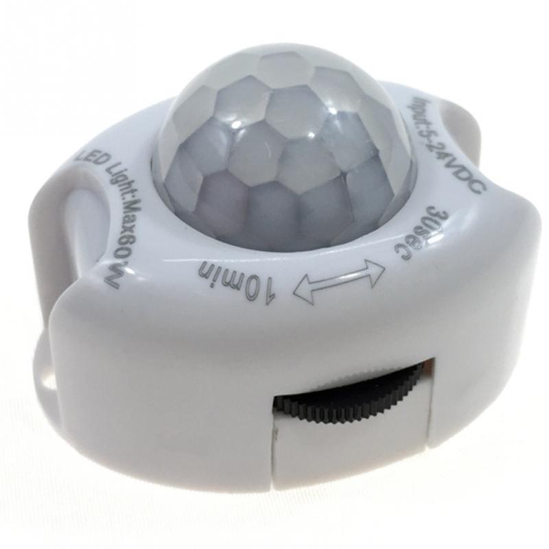 Dc5-24v led lys automatisk tænd/sluk infrarød kropsstrimmel pir led lampe hjemme soveværelse intelligent bevægelsessensor timerkontakt