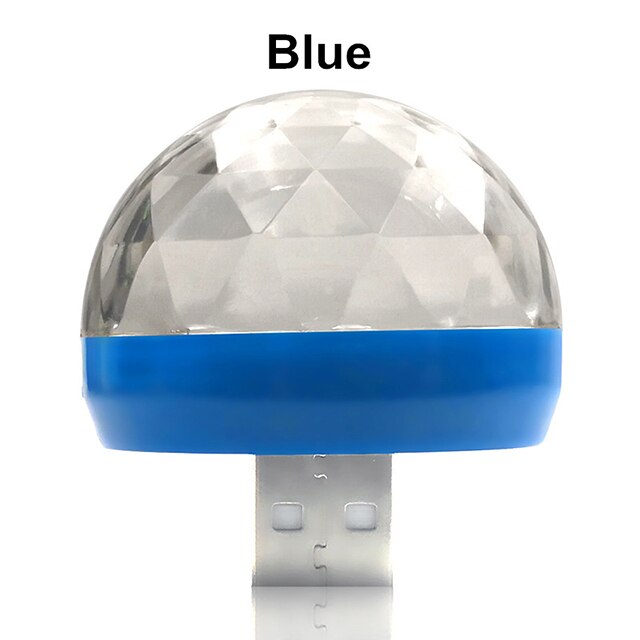 Usb  dc5v färgglada scen ljus musik kontroll bil dekoration atmosfär lampa röststyrning ktv dj disco lampor för iphone android: Blå / Blixt för iphone