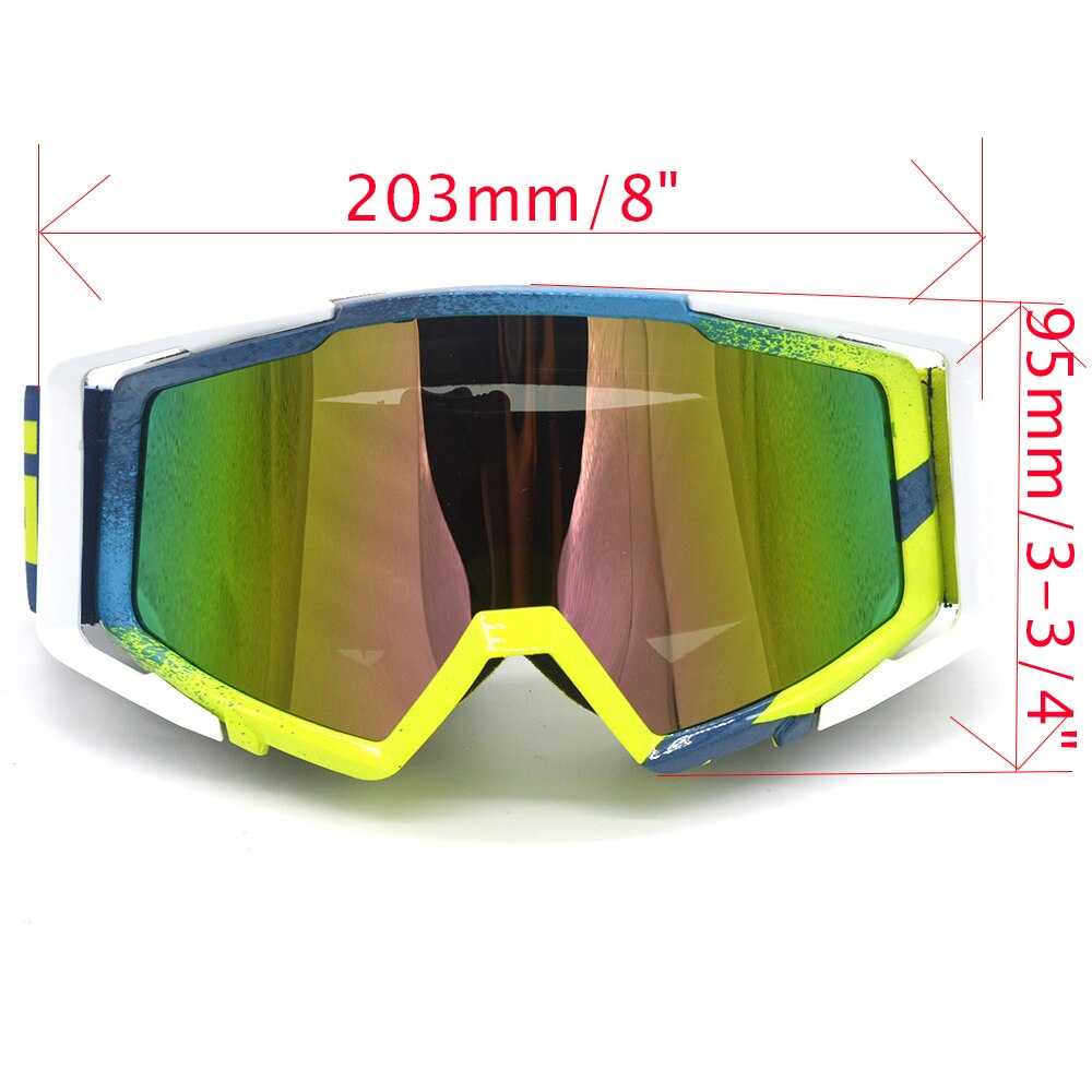 Motocross solglasögon motorglasögon cykel cross flexibla glasögon tonade uv glasögon motorcykel skidåkning glas vintage retro glasögon