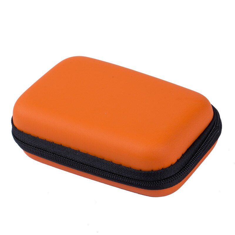 Tragbare Reise Lagerung Organizer fallen Für USB Kabel Kopfhörer Oximeter Kasten: Orange