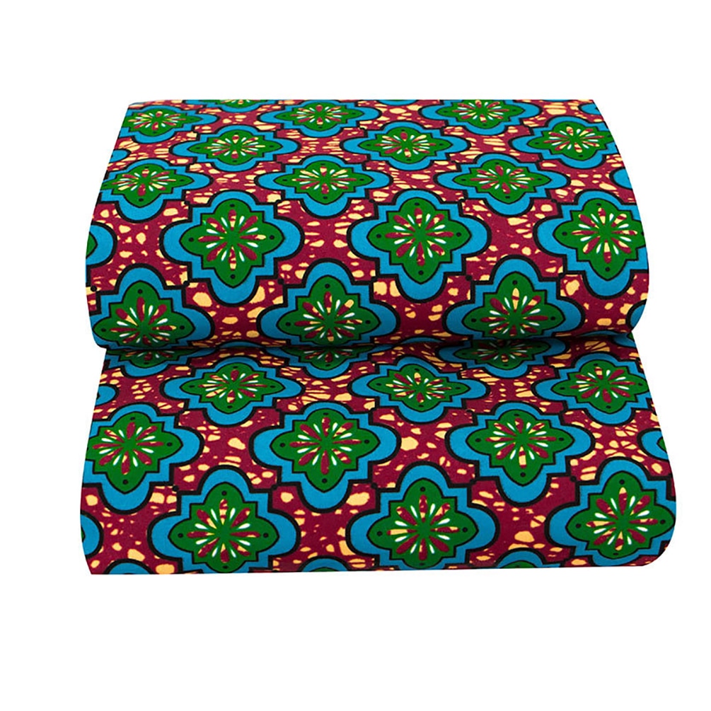 1 Yard African Printed Wax Fabric 100% Polyester African Batik Fabric for DIY Dress Material