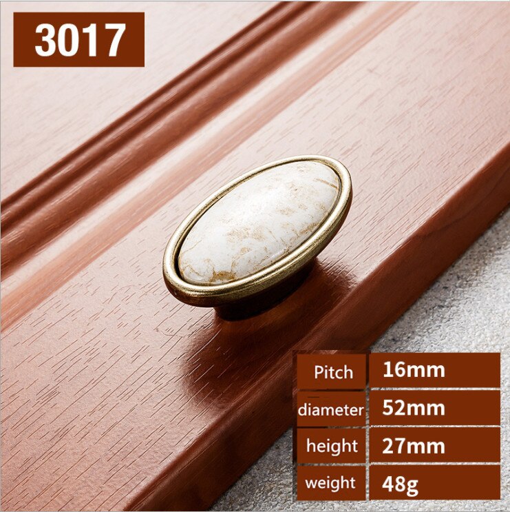 Ceramic Handles for Kitchen Cupboards Cabinet Door knobs Drawer Pulls Antique Furniture Handles Marble Vein Knobs and Handles: 3017-16mm