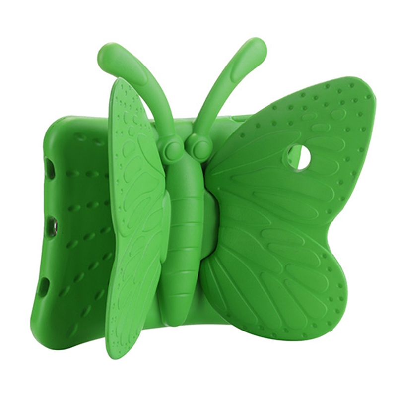 Case for ipad air /Air 2 / ipad pro 9.7 butterfly EVA cover with stand Silicone para shell coque for ipad case: green