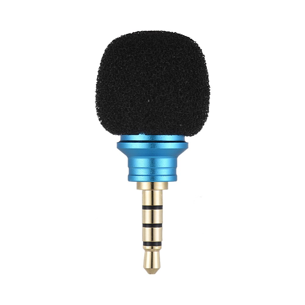 Andoer EY-610A Cellulare Smartphone Portatile Mini Omni-Direzionale Mic Microfono per Registratore per iPad di Apple iPhone5 6s 6 più: Blu